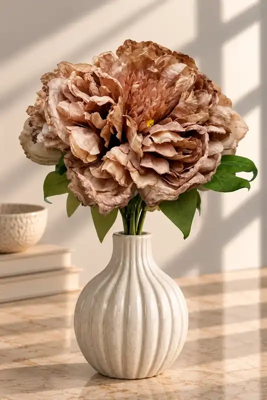 PEONY HYDRANGEA BUNDLE DRY BEIGE | Populär