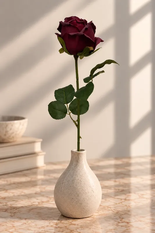 Nytt lägre pris - ROSE SINGLE DARK RED