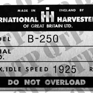 Tractor Badge IHC B250 | Nedsatt pris