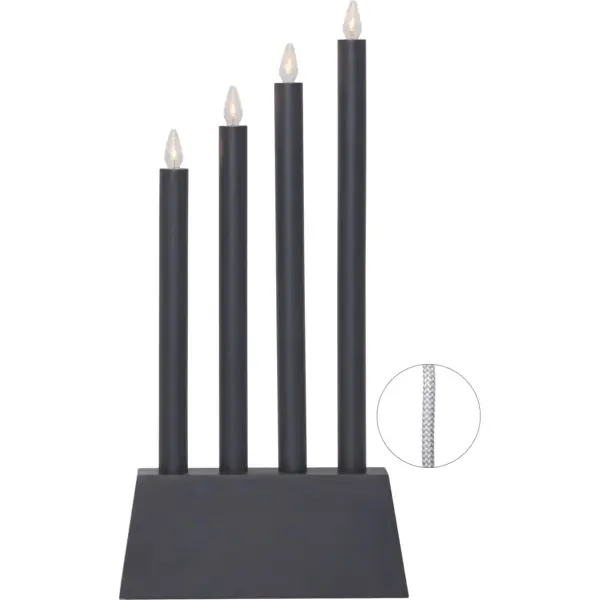 Ljusstake Quattro Grafit 27x55x9cm - Favorit